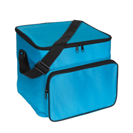 Large cooler bag light blue 28 x 25 x 30 cm 21 liters