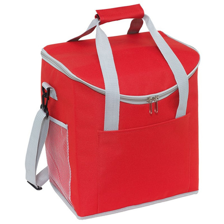 Large cooler bag red 32 x 23 x 37 cm 27 liters