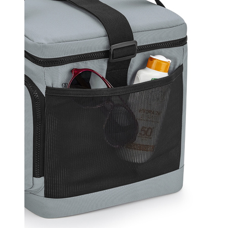 Bagbase large Cooling bag Bali - 40 x 26 x 28 cm - 2 compartiments - grey/black