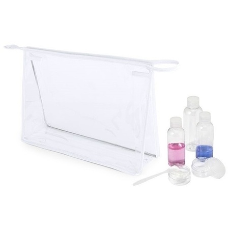 Hand luggage travelkit with toiletry bag XL white 29 cm