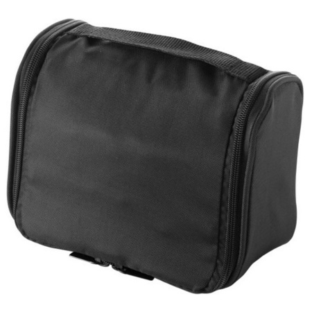 Toiletry bag/make up case with suspension hook black 33 cm