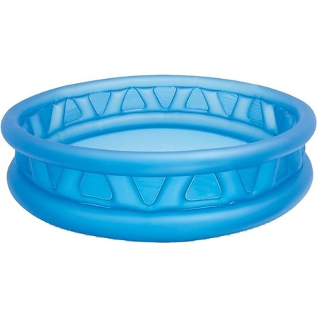 Opblaas blauw Intex zwembad 188 cm rond inclusief voetenbadje