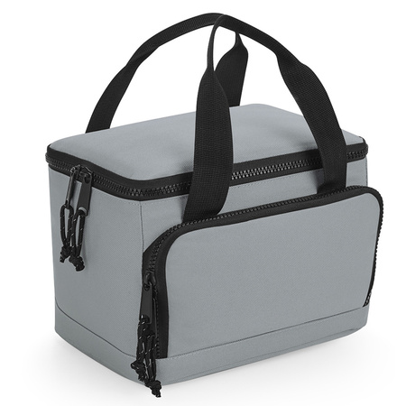 Bagbase koeltasje/lunch tas model Compact - 24 x 17 x 17 cm - 2 vakken - grijs/zwart - klein model