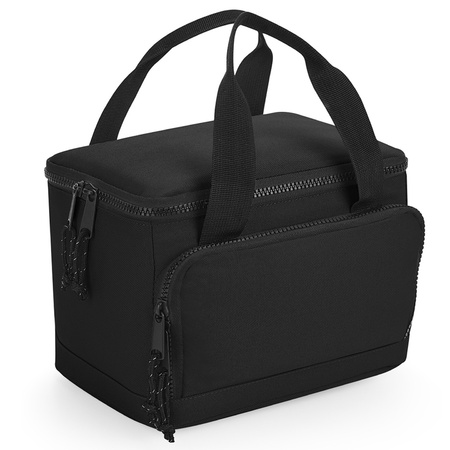Bagbase koeltasje/lunch tas model Compact - 24 x 17 x 17 cm - 2 vakken - zwart - klein model