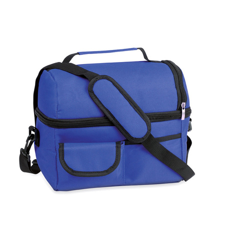 Cooler bag blue with belt 25 x 24 x 15 cm
