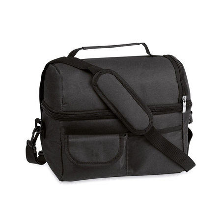 Cooler bag black with belt 25 x 24 x 15 cm