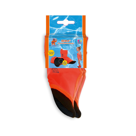 Orange swim socks size 24-27