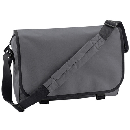 Schooltas/laptoptas grijs met verstelbare schouderband 15 liter
