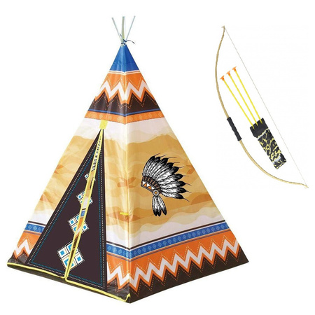 Teepee play tent Indian 130 cm with toy arrow set